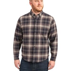 Weatherproof Mens Plaid Flannel Shirt Long Sleeve‎ Button Up Casual Size Large